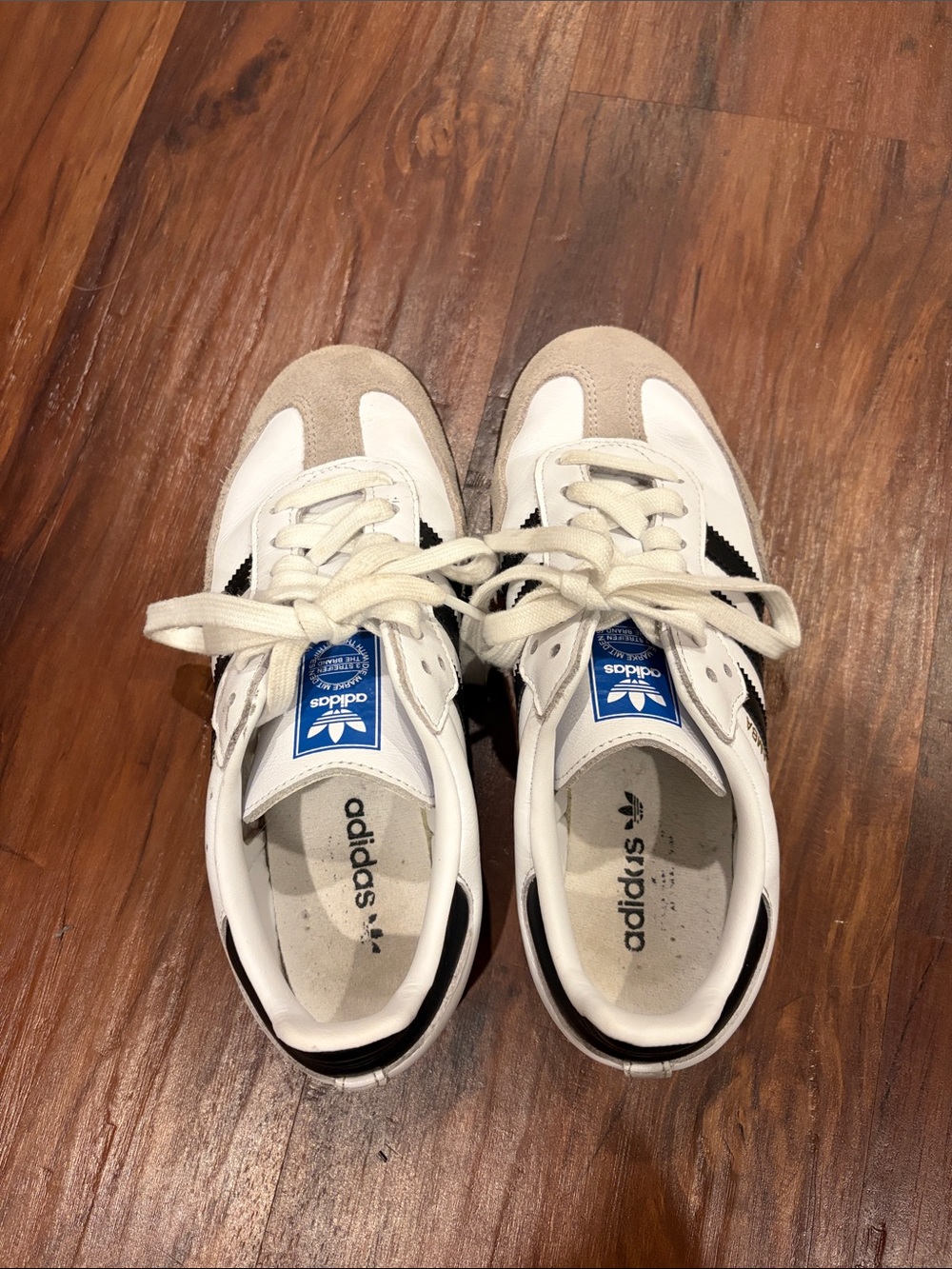 adidas White Black Samba Sneakers